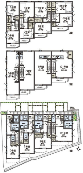 【間取り】 | TheSiesta要町BrickHaus