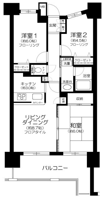 ライオンズプラザ亀有の間取り