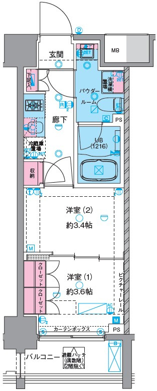GENOVIA浅草Ⅵskygardenの間取り