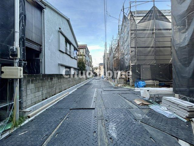 江戸川区東小岩1丁目新築分譲住宅の前面道路含む現地写真|前面道路