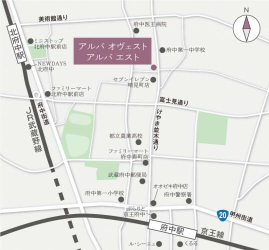 ＡＬＢＡ　ＥＳＴの地図