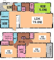 古賀市花鶴丘２丁目２期　２号棟の間取り
