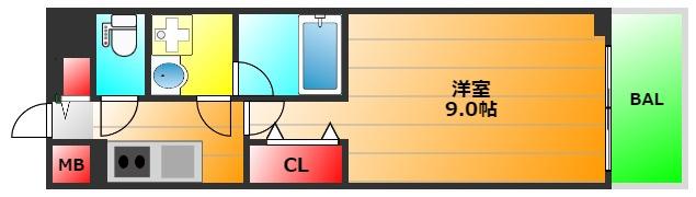 コンフォリア京町堀の間取り|現状有姿　階数により薄い色のみのお部屋もあります