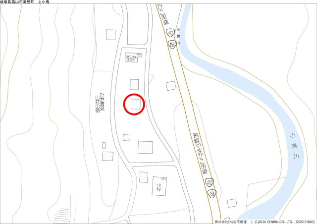 2026/6/26新規　戸建　高山市清見町上小鳥　800万の地図