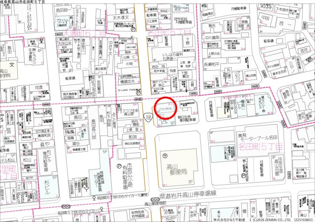 2026/6/26新規　土地　高山市名田町　14000万の地図