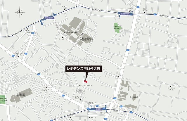 レジデンス市谷仲之町の地図