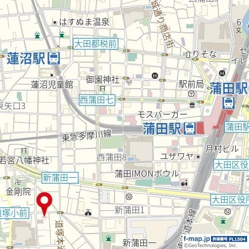 シンシア蒲田セカンドステージの地図