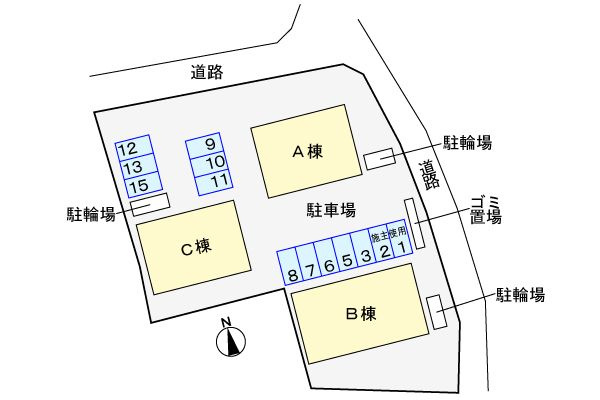 メルベーユＢの駐車場