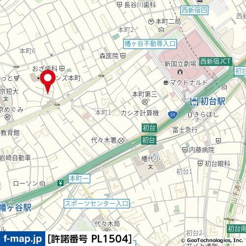 ルーブル渋谷初台弐番館の地図