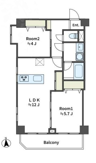 ライオンズマンション桜台第二の間取り|ライオンズマンション桜台第二：南向き角部屋！全居室収納が付いた収納豊富な２ＬＤＫフルリノベーション物件です！
