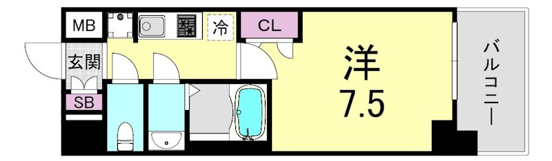 ファステート難波WESTディオンの間取り