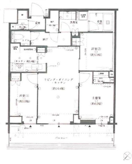 【間取り】 | パークタワー勝どきミッド