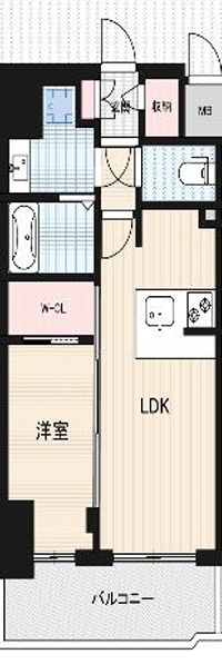 レオンコンフォート難波クレアの間取り