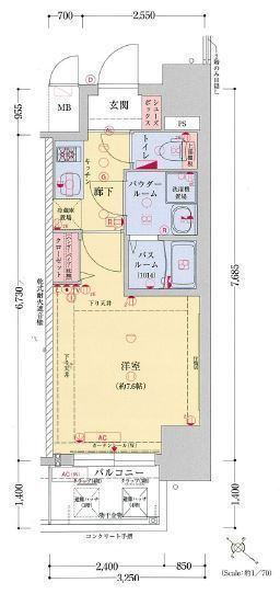 ポルトボヌール神戸湊川公園の間取り