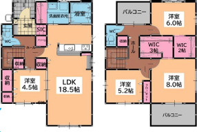 福津市西福間２丁目１期　１号棟の間取り