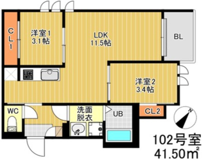 【間取り】 | レガリスト大橋　★プライスホームなら仲介手数料が割引価格です！★