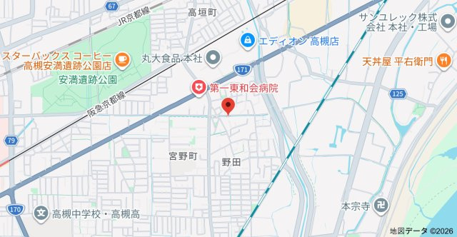 berryblue（ベリーブルー）高槻の地図