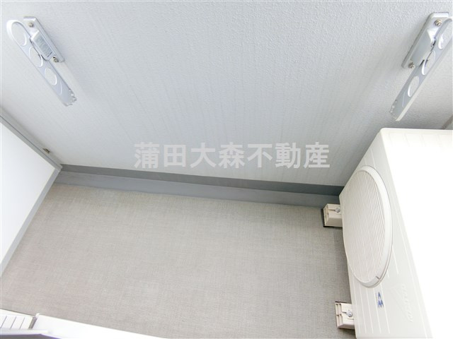 ライジングプレイス蒲田南のバルコニー|南西向き物干し金具付きのバルコニー