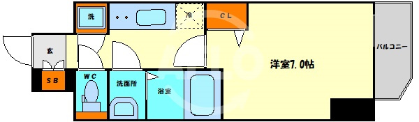 ファーストフィオーレ谷町六丁目フェリシアの間取り|ファーストフィオーレ谷町六丁目フェリシア　間取り