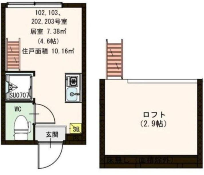 豊島区南池袋３丁目のアパートの間取り