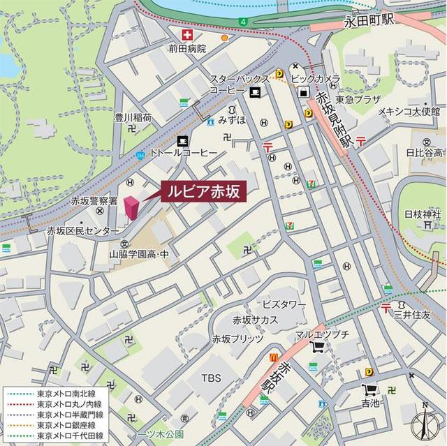 ルビア赤坂の地図