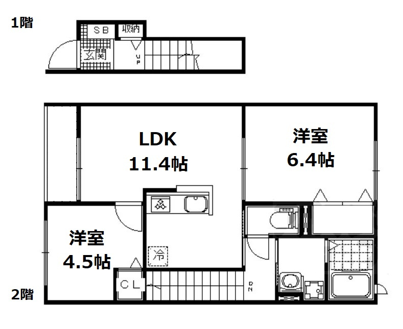 ブラウニーハウス（Brownie House）東野の間取り