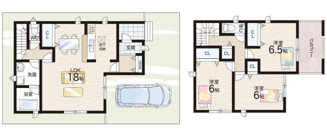 宇治市伊勢田町新中ノ荒　第1期　新築一戸建ての間取り