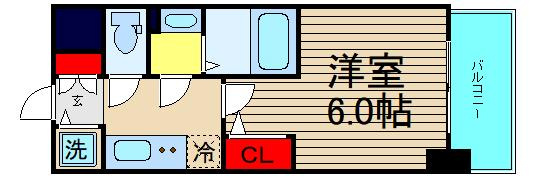 エスリード難波ザ・アークの間取り
