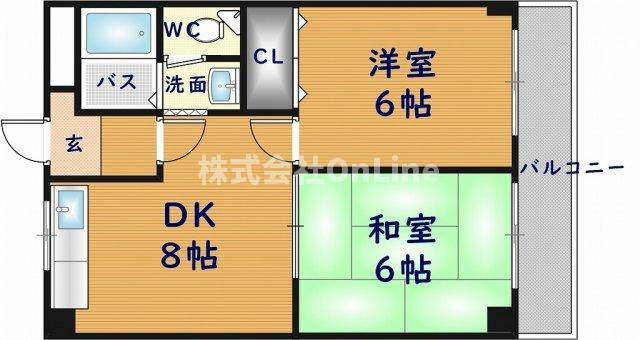 【間取り】 | エイチ・ツー・オー高井田Ⅱビル