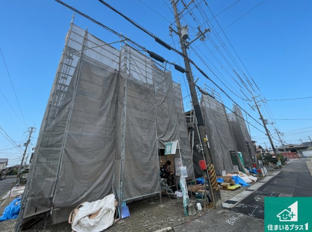 宇治市伊勢田町新中ノ荒　第1期　新築一戸建ての外観|現在の進捗状況です！順調に作業進行中、完成が待ち遠しいです！詳細の間取り等、お気軽にお問い合わせください！
