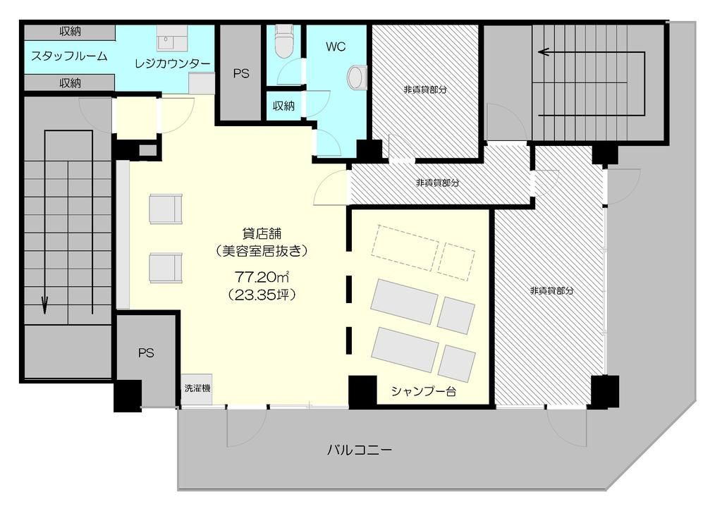 豊島区東池袋１丁目の店舗事務所の間取り