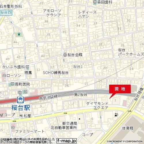 ダイヤモンドスクエア桜台Ⅰの地図