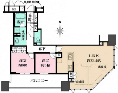 【間取り】 | ブランズタワー大阪本町