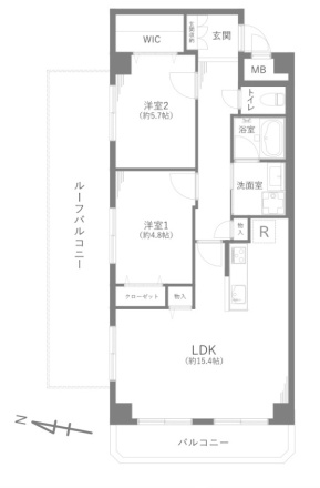 ダイアパレス綾瀬の間取り|6階部分・角部屋住戸につきまして日当たり・通風・眺望良好。新規リノベーションマンション。安心のアフターサービス保証付きですのでご購入後も安心して暮らせます。