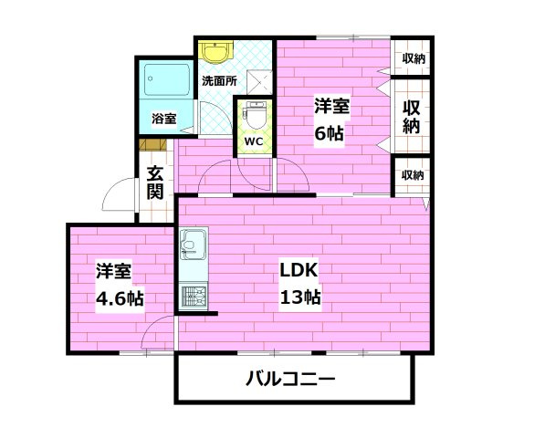 フレグランス三戸Cの間取り