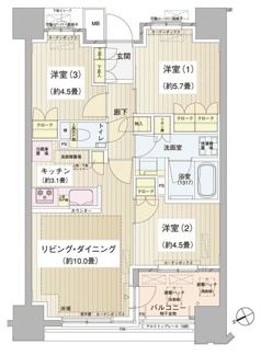 【間取り】 | パークホームズ清澄白河