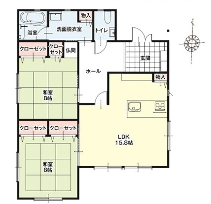 中古戸建　深谷市田中116-9（期間限定現況販売）の間取り