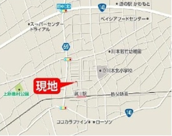 中古戸建　深谷市田中116-9（期間限定現況販売）の地図