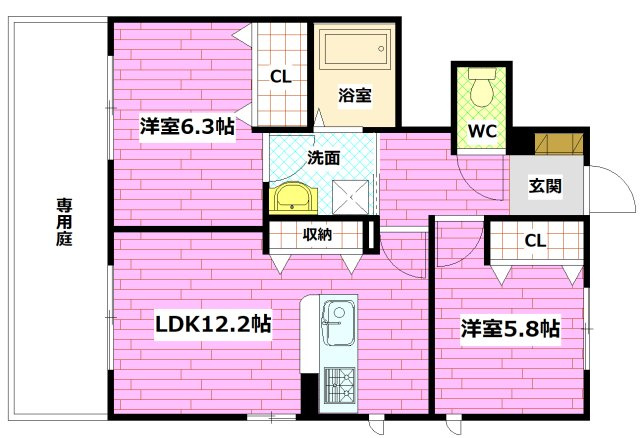 La　Vie　Clair  Bの間取り