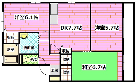 リッシュ伊藤　Cの間取り