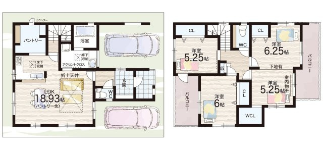 伊丹市松ケ丘　第2期　新築一戸建ての間取り