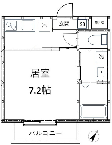 【間取り】 | Maison Brillio（メゾンブリリオ） | 1Kの間取りです！