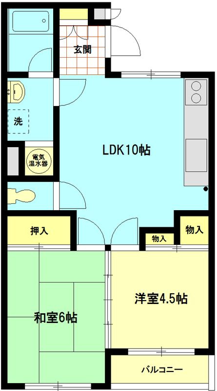 栗田ハイツの間取り