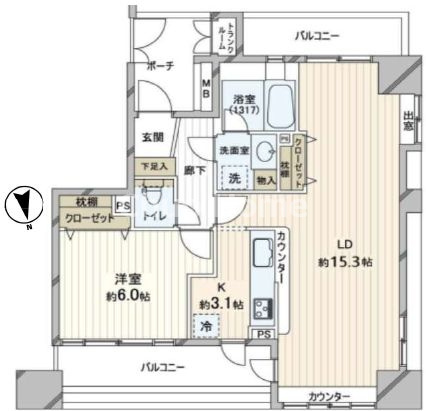 グランベルセントラルステージの間取り|11階部分・3方角部屋住戸につきまして日当たり・通風・眺望良好です