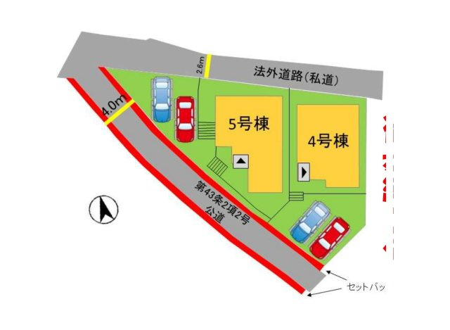 福岡市南区柳河内1丁目第5-2棟（5号棟）の区画図|配置図（5号棟）