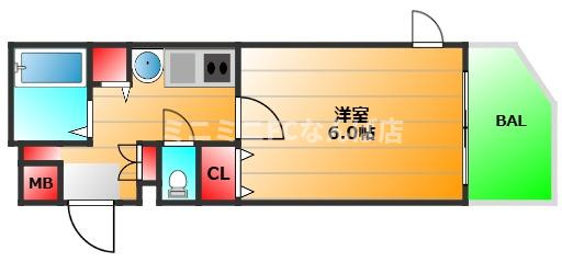 プレサンス難波リバーオアシスの間取り|現状有姿