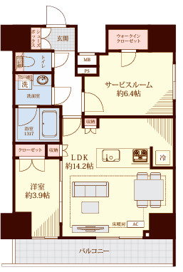 メインステージ十条Ⅱの間取り