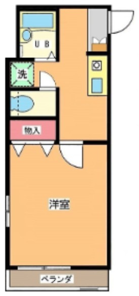 上石神井駅　1Kの間取り