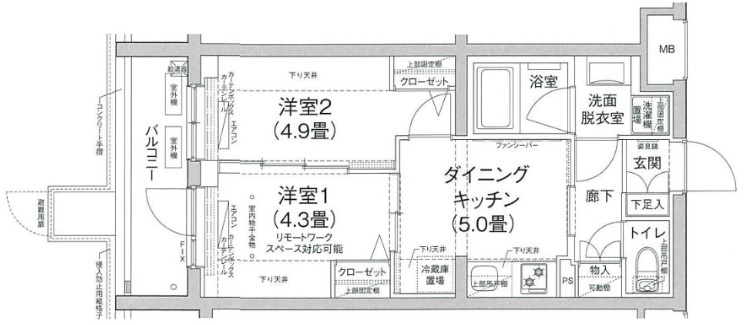 ルフレ　田園調布南の間取り