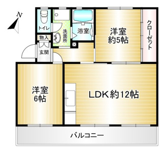 【間取り】 | 霧が丘グリーンタウン6丁目1街区11号棟 | 全室ペアガラスへ交換済み、角部屋、バルコニーが南に面し、陽当り・眺望良好のお部屋です